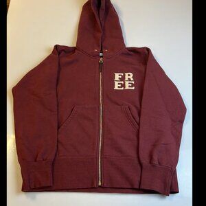 Visvim Free Maroon Zip Up Hoodie N42-23